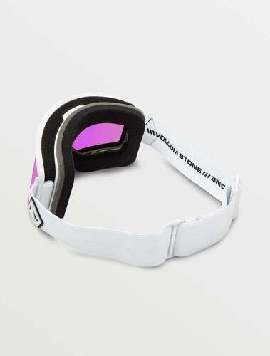 VOLCOM-Masque De Snow Garden Matte White (+ Écran Bonus Yellow Chrome) Pink Chrome-3