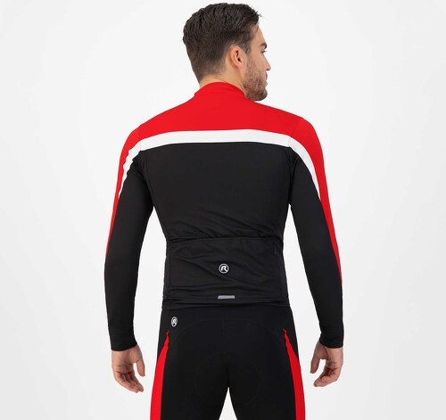 Rogelli-Maillot Manches Longues Velo Course - Homme - Noir/Rouge/Blanc-3