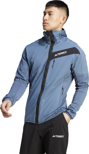 adidas Performance-Veste coupe-vent à capuche en molleton Terrex Techrock-1