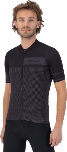 Rogelli-Maillot Manches Courtes Velo Block - Homme - Noir-2