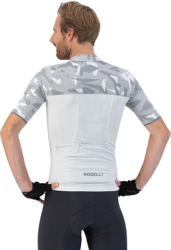 Rogelli-Maillot Manches Courtes Velo Camo - Homme - Blanc/Gris-3