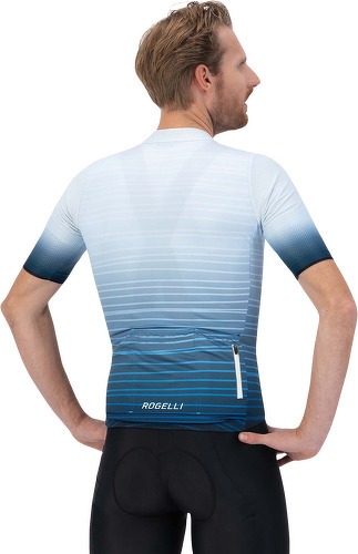 Rogelli-Maillot Manches Courtes Velo Surf - Homme - Bleu/Blanc-3