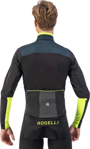 Rogelli-Veste Velo Manches Longues Hiver Cadence - Homme - Bleu/Noir/Fluor-3