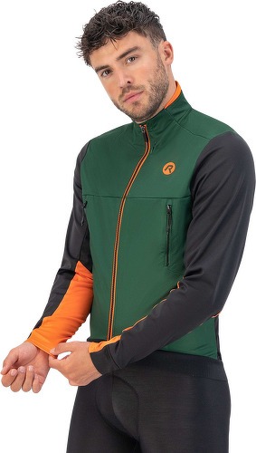 Rogelli-Veste Velo Manches Longues Hiver Cadence - Homme - Vert/Noir/Orange-2