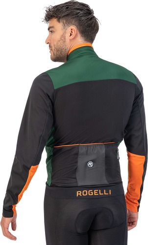 Rogelli-Veste Velo Manches Longues Hiver Cadence - Homme - Vert/Noir/Orange-3