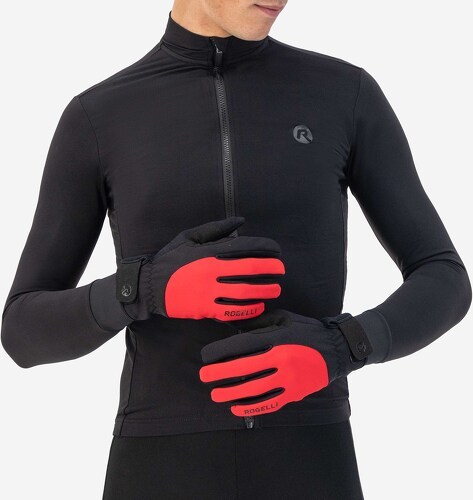 Rogelli-Gants Velo Long De Hiver Core - Homme - Rouge-1