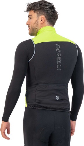 Rogelli-Gilet Coupe-Vent Velo Essential - Homme - Fluor-3