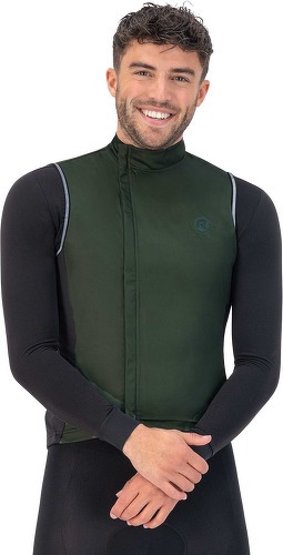 Rogelli-Gilet Coupe-Vent Velo Essential - Homme - Vert militaire-2