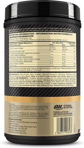 Optimum Nutrition-Gold Standard 100% Plant (684g) [VANILLE]-1