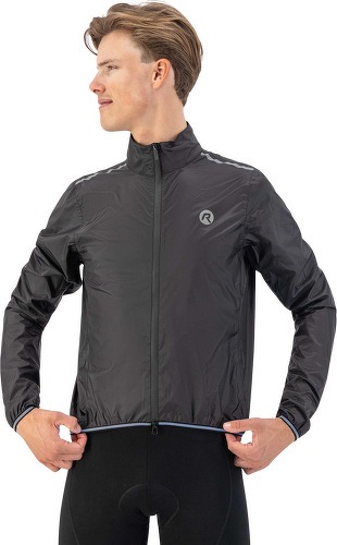 Rogelli-Veste Velo Manches Longues Pluie Vent Essential - Homme - Noir-2