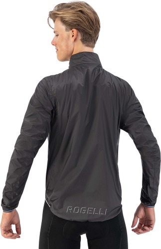 Rogelli-Veste Velo Manches Longues Pluie Vent Essential - Homme - Noir-3