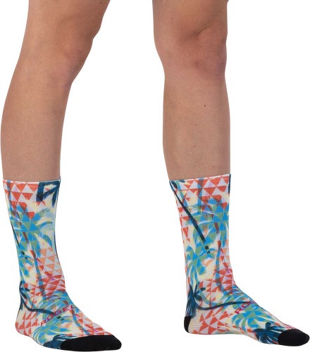 Rogelli-Chaussettes Velo Hawaii - Homme - Bleu/Rose-1