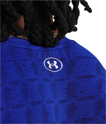 UNDER ARMOUR-Ua Seamless Ripple Manches Courtes Blu-2