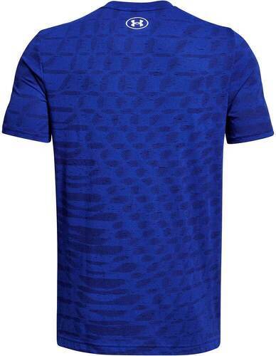 UNDER ARMOUR-Ua Seamless Ripple Manches Courtes Blu-4