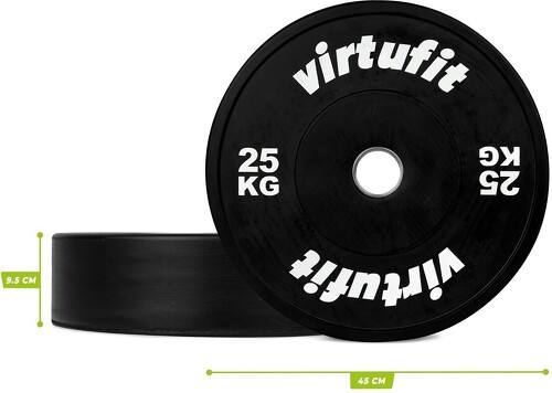 VirtuFit-Virtufit Bumper Plate Olympische Halterschijf Van Rubber 50 Mm 25 Kg-3
