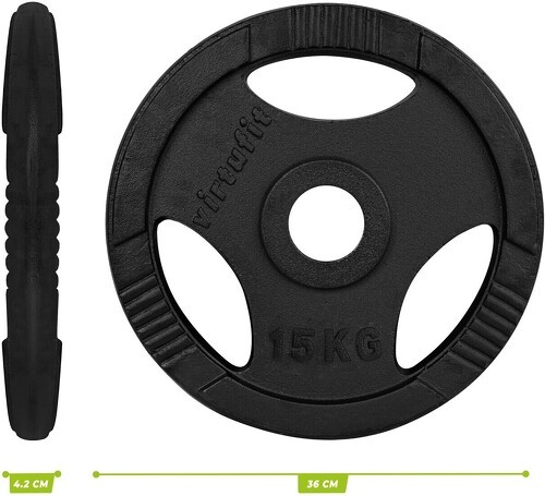VirtuFit-Virtufit Olympische Gietijzeren Halterschijf 15 Kg-2