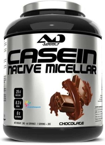 Addict Sport Nutrition-Casein Native Micellar (2Kg) Chocolat Caséines Addict Sport Nutrition-0