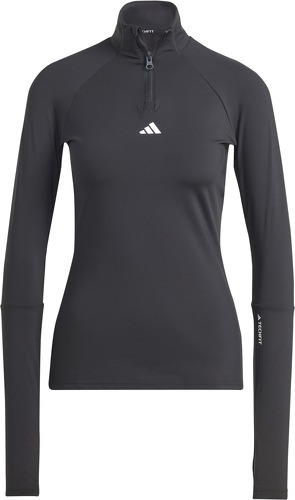 adidas Performance-Haut d'entraînement à manches longues et zip 1/4 Techfit COLD.RDY-0