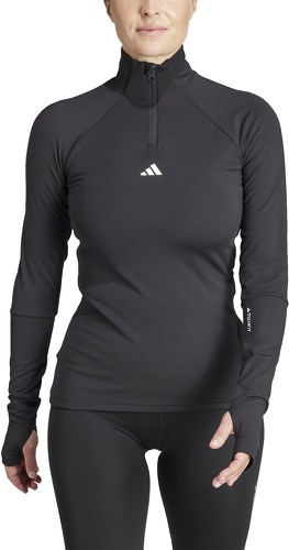 adidas Performance-Haut d'entraînement à manches longues et zip 1/4 Techfit COLD.RDY-1