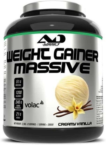 Addict Sport Nutrition-Weight Gainer Massive (2,5kg)|Vanille| Gainers|Addict Sport Nutrition-0