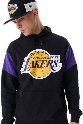 NEW ERA-Sweat À Capuche Nba Los Angeles Lakers New Era Color Block Oversize-1