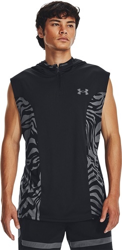 UNDER ARMOUR-T-shirt à capuche Under armour Baseline Noir-2