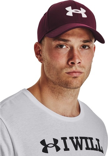 UNDER ARMOUR-Casquette Under Armour Blitzing Rouge bordeaux-2