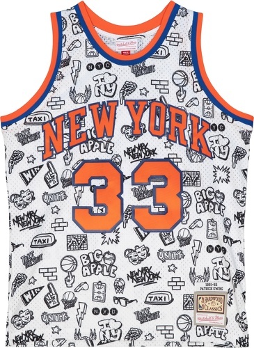 Mitchell & Ness-Maillot New York Knicks NBA Doodle Swingman 1991 Patrick Ewing-image-1