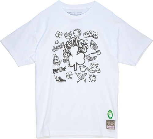 Mitchell & Ness-T-shirt Boston Celtics NBA Doodle-image-1