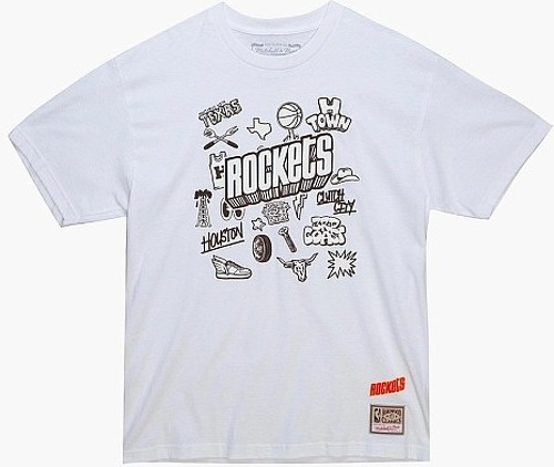 Mitchell & Ness-T-shirt Houston Rockets NBA Doodle-image-1