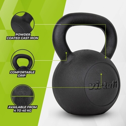 VirtuFit-Virtufit Kettlebell Pro Kettle Bell Gietijzer 28 Kg-3