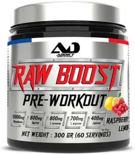 Addict Sport Nutrition-Raw boost (300g)|Raspberry lemon| PreWorkout|Addict Sport Nutrition-0