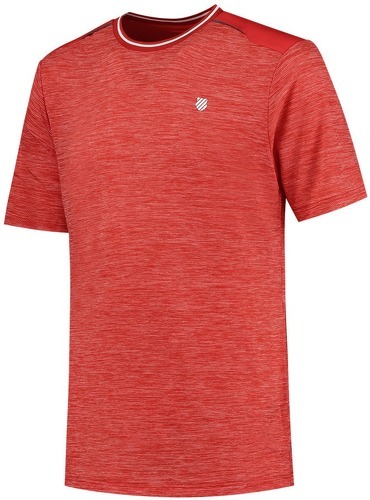 K-SWISS-T-Shirt K-Swiss Hypercourt Tee Melange Rouge-image-1