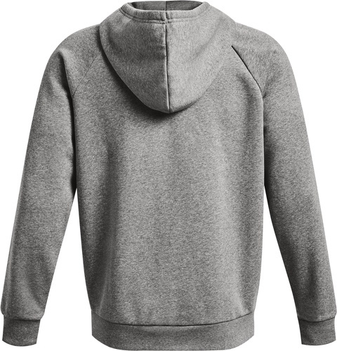 UNDER ARMOUR-Veste à capuche UA Rival Fleece Gris clair chiné Homme-3