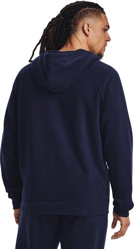 UNDER ARMOUR-Veste à capuche UA Rival Fleece Bleu marine nuit Homme-4