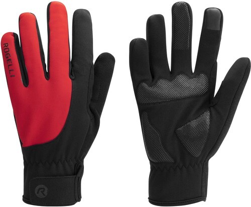 Rogelli-Gants Velo Long De Hiver Core - Homme - Rouge-0