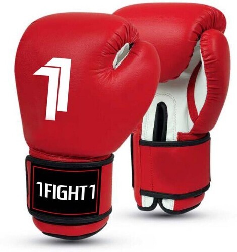 1FIGHT1-1FIGHT1, Gants de boxe CORTEZ, rouge et blanc-image-1