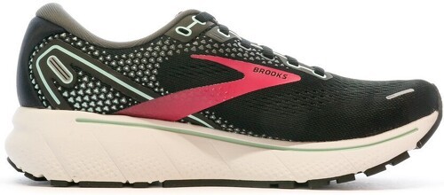 Brooks-Chaussures de Running Noires/Roses Mixte Brooks Ghost 14-image-1