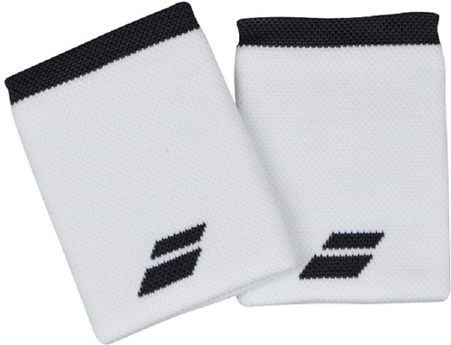 BABOLAT-Serre-Poignets Babolat Logo Jumbo Blanc / Gris-1