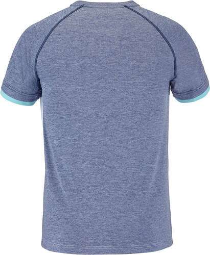BABOLAT-T-Shirt Babolat Play Crew Neck Blanc / Bleu chiné-1