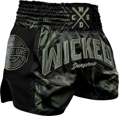Wicked One-Short muay Thaï WickedOne DANGEROUS NOIR/KAKI-0