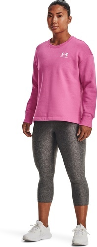 UNDER ARMOUR-Sweatshirt col rond oversize molleton femme Under Armour Rival-1