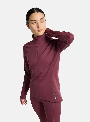 BURTON-Sous-vêtement Technique Burton Heavyweight X Base Layer Quarter-zip Violet Femme-3