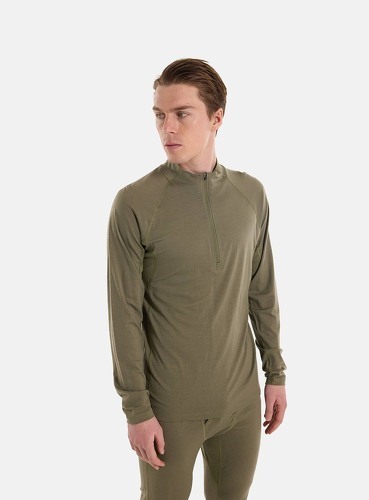 BURTON-Sous-vêtement Technique Burton Phayse Merino Quarter Zip Fleece Vert Homme-3