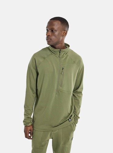 BURTON-Veste Polaire Burton Stockrun Grid Half-zip Fleece Vert Homme-4