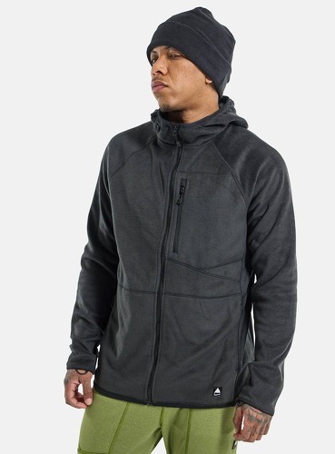 BURTON-Veste Polaire Burton Stockrun Warmest Hooded Full-zip Fleece Noir Homme-4