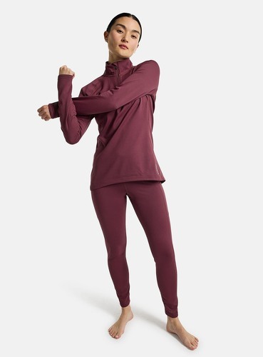 BURTON-Sous-vêtement Technique Burton Heavyweight X Base Layer Quarter-zip Violet Femme-2