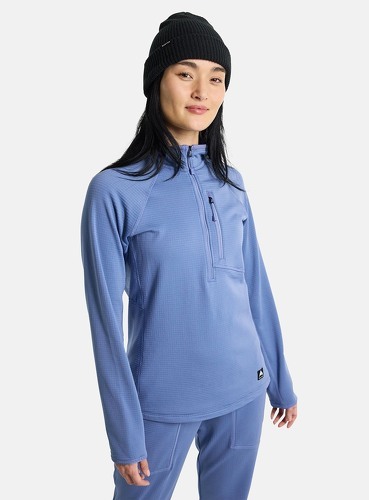 BURTON-Veste Polaire Burton Stockrun Grid Half-zip Fleece Bleu Femme-4