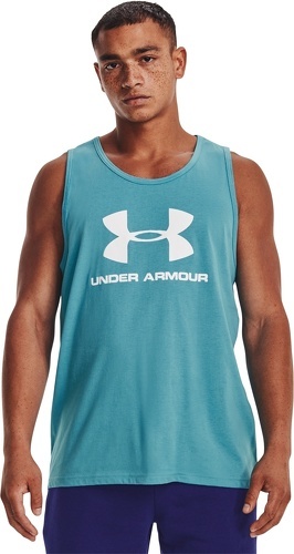 UNDER ARMOUR-Débardeur Under Armour Sportstyle Logo bleu-1