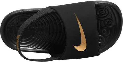 NIKE-Sandales de bain pour jeunes enfants Nike Kawa Slide noir/or-4